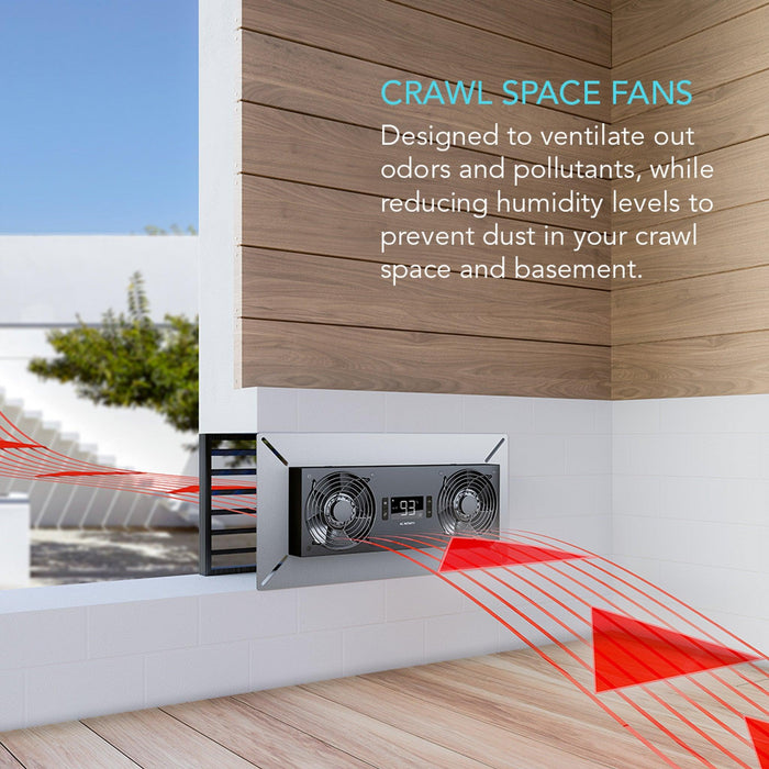 AC Infinity AIRTITAN T8 Crawl Space and Basement Ventilator Fan, Temperature and Humidity Controller, Ip-44 Rated, Exhaust - AC-ATT8  Mini Split Systems Direct