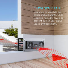 AC Infinity AIRTITAN T8 Crawl Space and Basement Ventilator Fan, Temperature and Humidity Controller, Ip-44 Rated, Exhaust - AC-ATT8  Mini Split Systems Direct