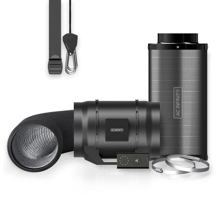 AC Infinity Air Filtration Kit 8”, Inline Fan With Speed Controller, Carbon Filter & Ducting Combo - AC-FKS8  Mini Split Systems Direct