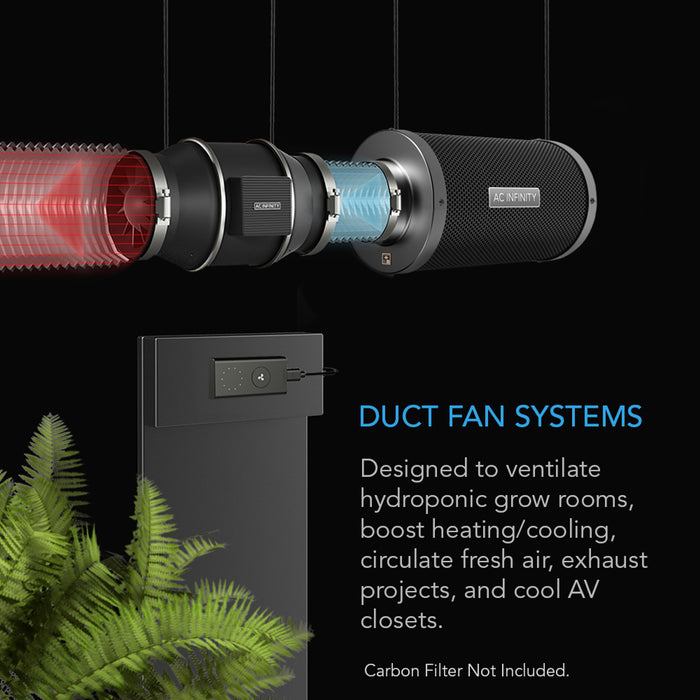 AC Infinity CLOUDLINE PRO S4, Quiet Inline Duct Fan System With Speed Controller, 4-Inch - AI-CLS4  Mini Split Systems Direct