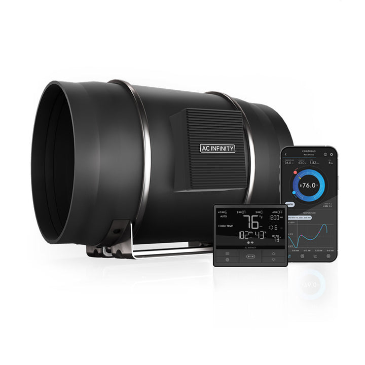 AC Infinity CLOUDLINE PRO T10, Quiet Inline Duct Fan System With Temperature Humidity VPD Controller, 10-Inch - AI-CLT10  Mini Split Systems Direct