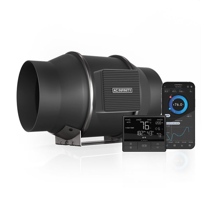 AC Infinity CLOUDLINE PRO T6, Quiet Inline Duct Fan System With Temperature Humidity Vpd Controller, 6-Inch - AI-CLT6  Mini Split Systems Direct