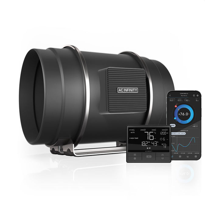 AC Infinity CLOUDLINE PRO T8, Quiet Inline Duct Fan System With Temperature Humidity Vpd Controller, 8-Inch - AI-CLT8  Mini Split Systems Direct