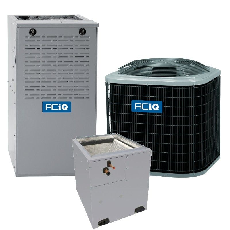 ACIQ 2 Ton 13.4 SEER2 80% 60,000 BTU Furnace & AC System - R454B Upflow / Downflow - R5A4S24AKANA / EVD5X24M14A / N80MSN0701412A  Mini Split Systems Direct