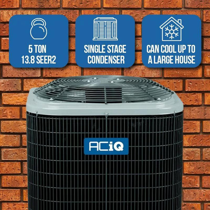 ACIQ 5 Ton 13.8 SEER2 Central Air Conditioner Condenser - R454B Single Stage - R5A5S60AKAWA  Mini Split Systems Direct