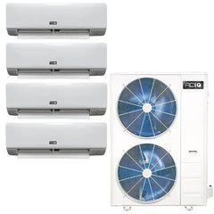 48,000 BTU 23.4 SEER2 ACiQ 4-Zone Wall Mounted Mini Split System w/ WiFi - 6+9+12+12