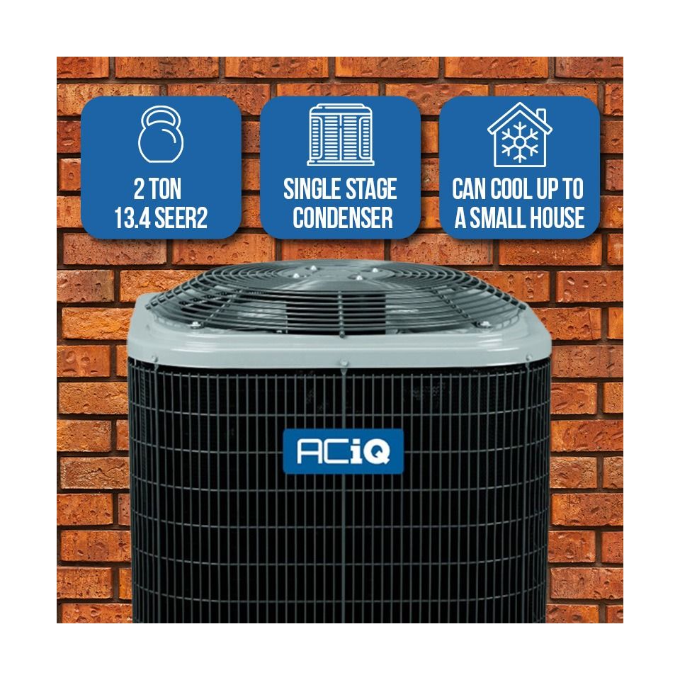 ACiQ 2 Ton 13.4 SEER2 96% 100,000 BTU Furnace & AC System - R454B Multi-Positional