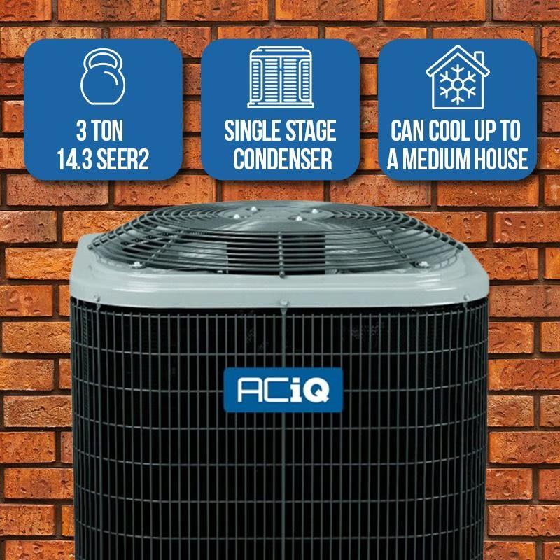 ACiQ 3 Ton 14.3 SEER2 Central Air Conditioner Condenser - R454B Single Stage - R5A5S36AKAWA  Mini Split Systems Direct