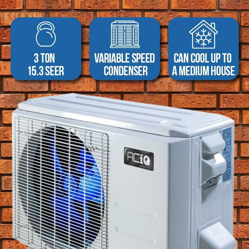 ACiQ 3 Ton 15.3 SEER High Efficiency Central Air Conditioner Condenser - R410A Inverter - ACIQ-36-AC  Mini Split Systems Direct