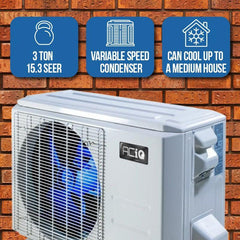 ACiQ 3 Ton 15.3 SEER High Efficiency Central Air Conditioner Condenser - R410A Inverter - ACIQ-36-AC  Mini Split Systems Direct