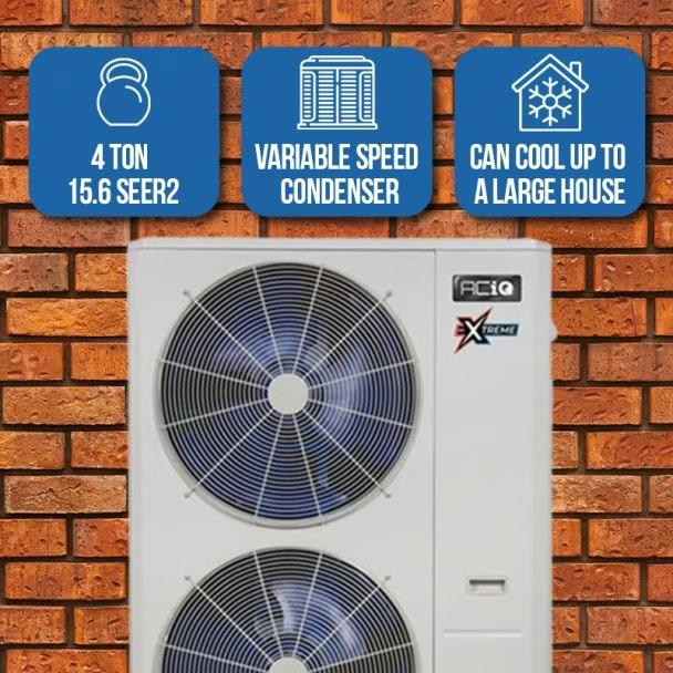 ACiQ 4 Ton 14.3 SEER High Efficiency Heat Pump Split System - R410A Inverter - Multi-Positional - ACiQ-48-HPB / ACiQ-48-ACL  Mini Split Systems Direct