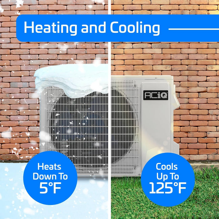 ACiQ Essentials 1.5 Ton 17 SEER2 High Efficiency Central Heat Pump Split System - R32 Inverter - Multi-Positional - ACIQ-18-HP-E-32 / ACIQ-18-AH-E-32  Mini Split Systems Direct