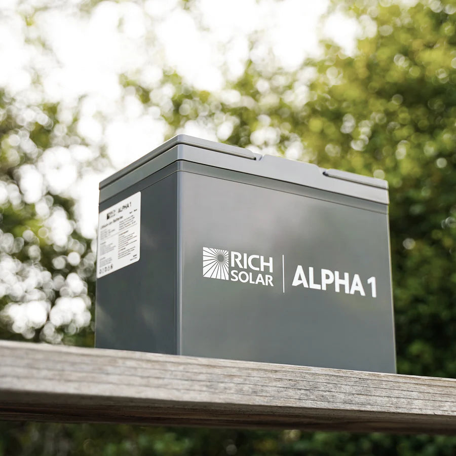 Rich Solar ALPHA 1 | 12V 100Ah LiFePO4 Battery | Powerful 12V Lithium Battery for RVs, Trailers, Vans, Boats, Off-Grid | 5,000 Lifetime Cycles | Bluetooth and Internal Heat Technology