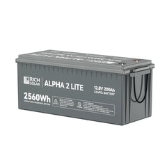 Rich Solar ALPHA 2 LITE | 12V 200Ah LiFePO4 Battery | Best 12V Deep Cycle Lithium Battery for RVs, Trailers, Vans, Boats, Off-Grid | 4,000 Lifetime Cycles | Best Value