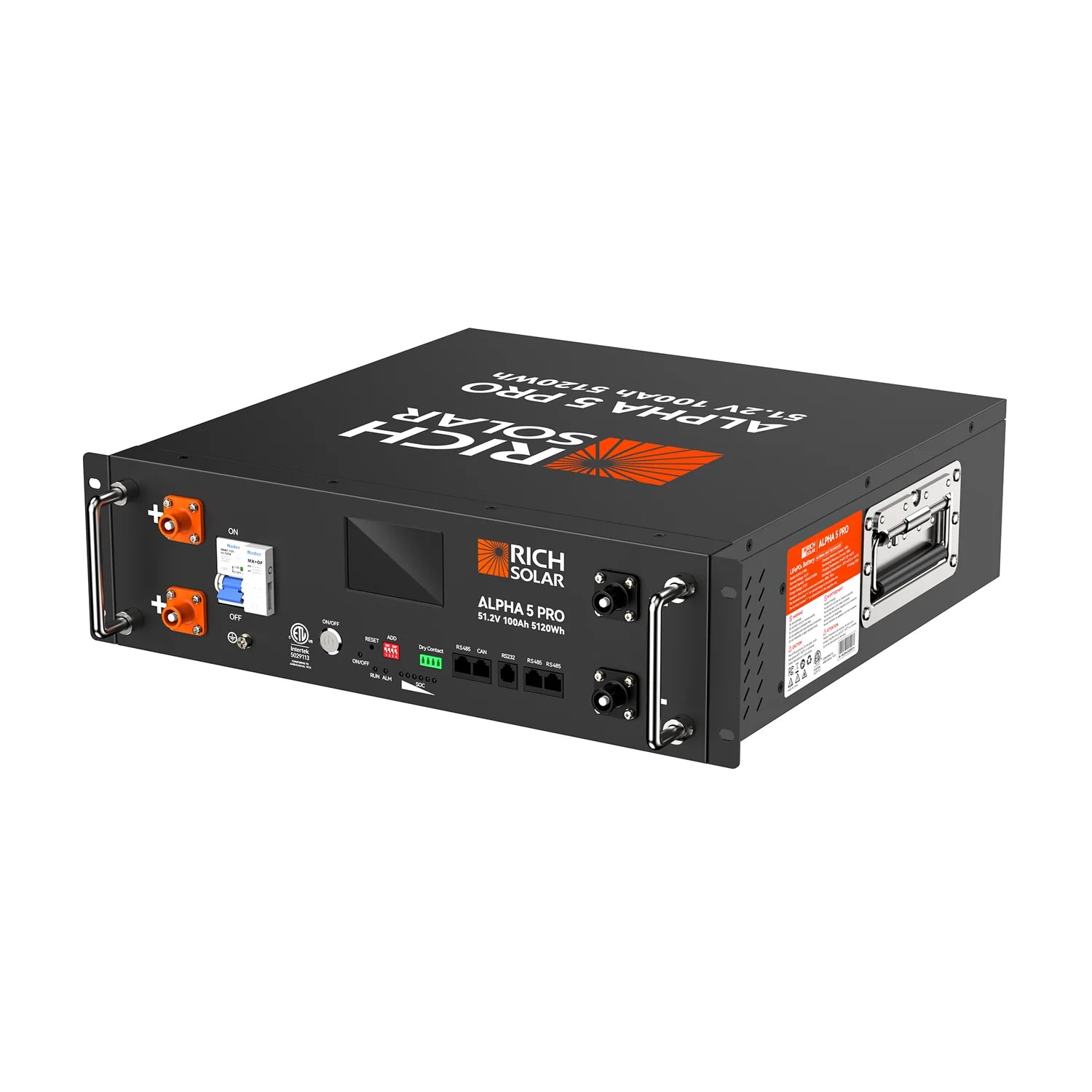 Rich Solar ALPHA 5 PRO | 51.2V 100Ah LiFePO4 Battery | Premium 48V Server Rack Lithium Battery for Residential, Commercial, RVs, Off-Grid | 7,000 Lifetime Cycles | 10 Year Warranty | UL1973, UL9540A Certified