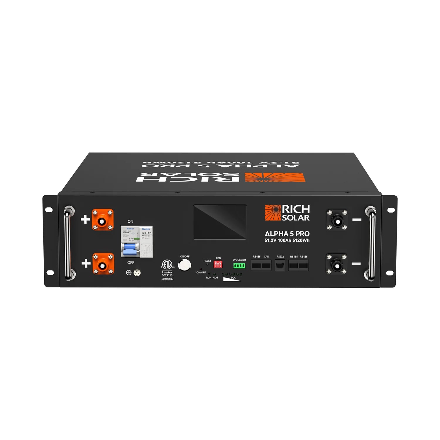 Rich Solar ALPHA 5 PRO | 51.2V 100Ah LiFePO4 Battery | Premium 48V Server Rack Lithium Battery for Residential, Commercial, RVs, Off-Grid | 7,000 Lifetime Cycles | 10 Year Warranty | UL1973, UL9540A Certified