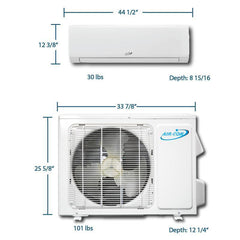 Air-Con Blue Hyper 18000 BTU 21 SEER Hyper Heat Mini Split Air Conditioner 15ft Lineset & Wiring