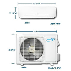 Air-Con Blue Series 3 18000 BTU 23 SEER Mini Split Ductless Air Conditioner 15ft Lineset & Wiring - ABXCI/EM4H4S18-ABXCI/EM4H4S180  Mini Split Systems Direct