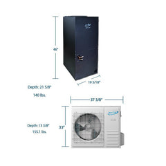 Air-Con SD Premium - 36000 BTU - 18 SEER - 3 Ton Pre-Charged Heat Pump Inverter - Ducted Central Air Conditioner - ASDEM4H4S36/  ASDEM4H4S36  Mini Split Systems Direct