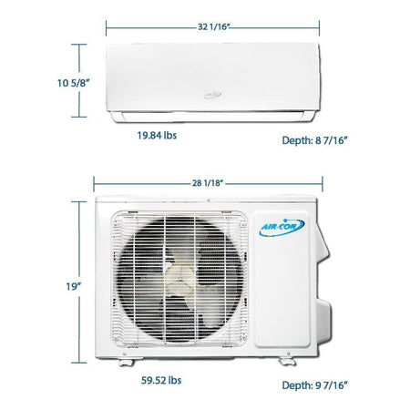 Air-Con Serene Series 12000 BTU 16 SEER Mini Split Air Conditioner 15ft Lineset & Wiring - ASRCI/EM4H4S12-ASRCI/EM4H4S13  Mini Split Systems Direct