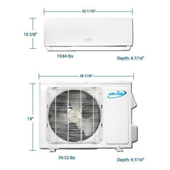 Air-Con Serene Series 12000 BTU 16 SEER Mini Split Air Conditioner 15ft Lineset & Wiring - ASRCI/EM4H4S12-ASRCI/EM4H4S13  Mini Split Systems Direct