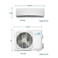 Air-Con Titanium 9000 BTU Ductless Mini Split Air Conditioner Heat Pump System 19 SEER 110-120V
