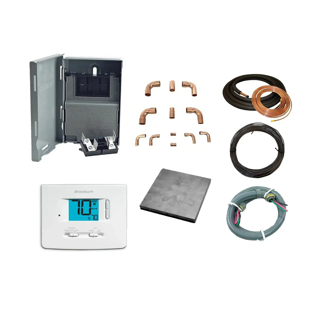 Air Conditioning Installation Kit - 50' 3/8 x 3/4 - ACLSIK503834  Mini Split Systems Direct