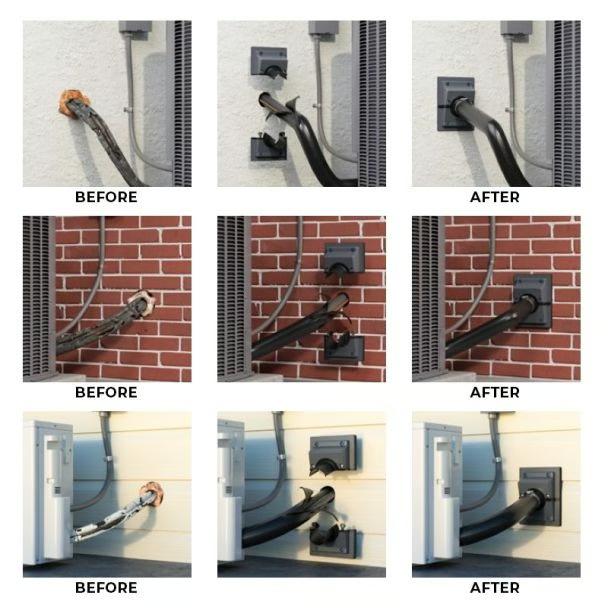 Airex Titan Outlet Retrofit 3/4" Wall Penetration & Line Set Gasket/Seal System (2-3/8" Sleeve Diameter) - TRS-575-G  Mini Split Systems Direct