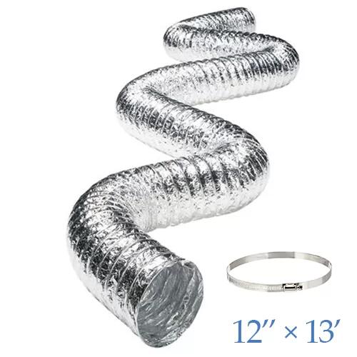 AlorAir Dehumidifier Aluminum Foil Inlet Duct with a Diameter of 12 Inches and 13 ft Long (HD90/HDi90) - AA-VC-HD0-AA-VC-HD90  Mini Split Systems Direct
