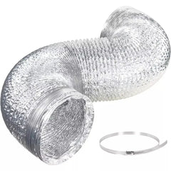 AlorAir Dehumidifier Aluminum Foil Intake Duct 10 inches Diameter 10 ft Long with Duct Clamps - AA-DFA-10  Mini Split Systems Direct