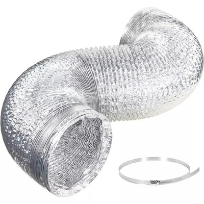AlorAir Dehumidifier Aluminum Foil Intake Duct 10 inches Diameter 10 ft Long with Duct Clamps - AA-DFA-10  Mini Split Systems Direct