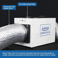 AlorAir Dehumidifier Aluminum Foil Intake Duct 10 inches Diameter 10 ft Long with Duct Clamps - AA-DFA-10  Mini Split Systems Direct