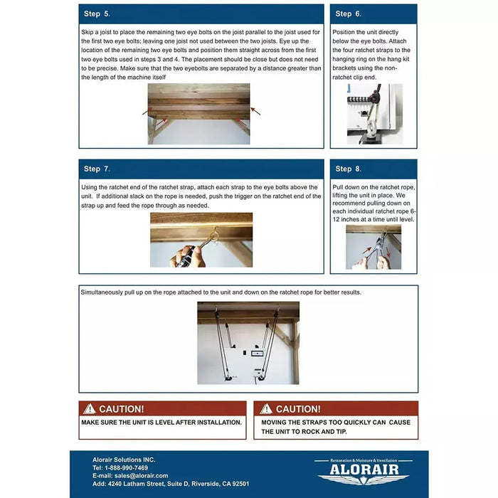 AlorAir Hanging Kits for Crawl Space & Basement Dehumidifiers - AA-HANG-KIT  Mini Split Systems Direct