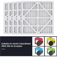 AlorAir MERV-10 Filter Replacement Set for CleanShield HEPA 550 Air Scrubber (Pack of 5) - AA-H550-FILTER  Mini Split Systems Direct