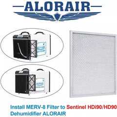 AlorAir MERV-8 Filter for Basement Dehumidifiers Sentinel HD90/HDi90 Series (Pack of 4) - AA-HD90-FILTERP  Mini Split Systems Direct
