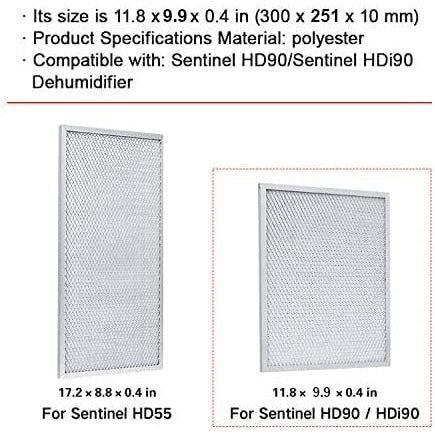 AlorAir MERV-8 Filter for Basement Dehumidifiers Sentinel HDI90/HD90 (pack of 2) - HD90-FILTER  Mini Split Systems Direct