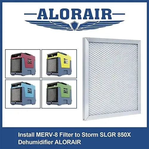 AlorAir MERV-8 Filter for Commercial Dehumidifiers Storm SLGR 850X, LGR 850X, LGR 850 (Pack of 3) - AA-LGR-FILTER  Mini Split Systems Direct