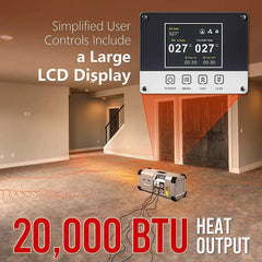 AlorAir MaxFireDry 200 Portable Electric Heater 20,000 BTU with Thermostat, PTC Thermistor, Timer, LCD Display - B09J25FNTN  Mini Split Systems Direct