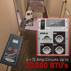 AlorAir MaxFireDry 200 Portable Electric Heater 20,000 BTU with Thermostat, PTC Thermistor, Timer, LCD Display
