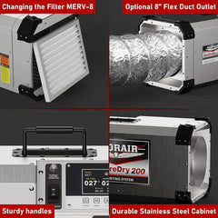 AlorAir MaxFireDry 200 Portable Electric Heater 20,000 BTU with Thermostat, PTC Thermistor, Timer, LCD Display