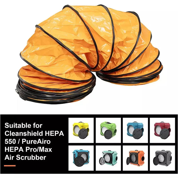 AlorAir PVC Flexible Duct Hose 8 Inches for CleanShield HEPA 550 Air Scrubber 16.4 Feet - AA-PVC-H550  Mini Split Systems Direct