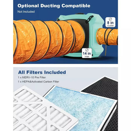 AlorAir PureAiro HEPA Max 770 industrial Air Scrubber X002STPS0J - X002STPS0J  Mini Split Systems Direct