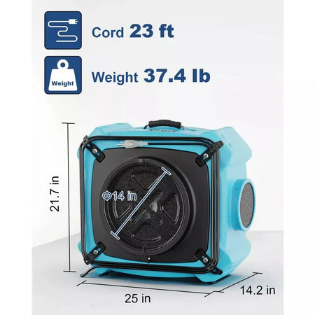 AlorAir PureAiro HEPA Max 870 Air Scrubber Stackable, Portable - HEPA-870-MAX  Mini Split Systems Direct