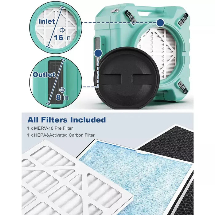 AlorAir PureAiro HEPA Pro 770 Industrial Air Scrubber X002STPW9V - X002STPW9V  Mini Split Systems Direct