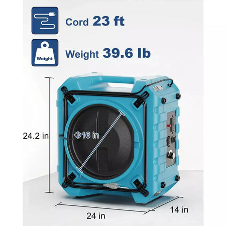 AlorAir PureAiro HEPA Pro 870 Air Scrubber UV-C Light - HEPA-Pro-870  Mini Split Systems Direct