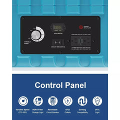 AlorAir PureAiro HEPA Pro 870 Air Scrubber UV-C Light - HEPA-Pro-870  Mini Split Systems Direct
