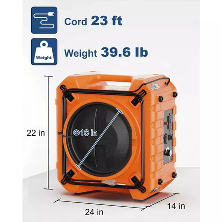 AlorAir PureAiro HEPA Pro 970 Air Scrubber - B088NB1HJM  Mini Split Systems Direct