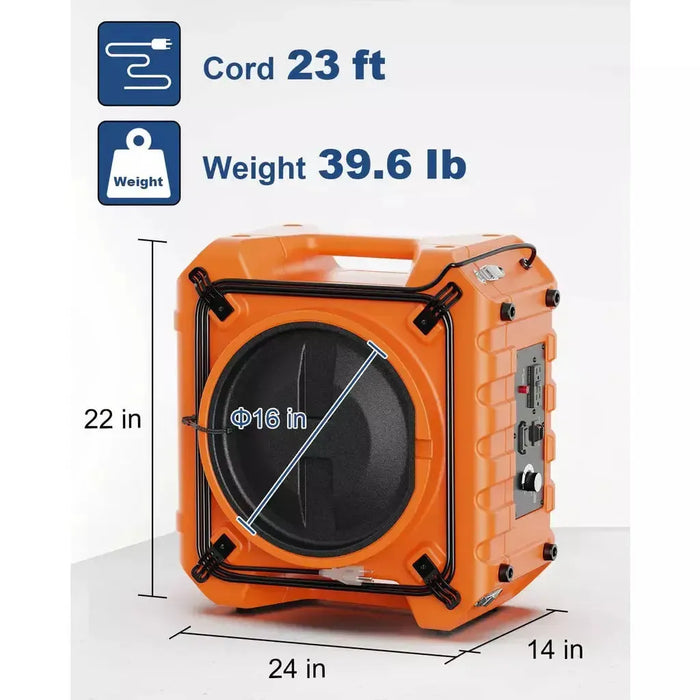 AlorAir PureAiro HEPA Pro 970 Air Scrubber - B088NB1HJM  Mini Split Systems Direct