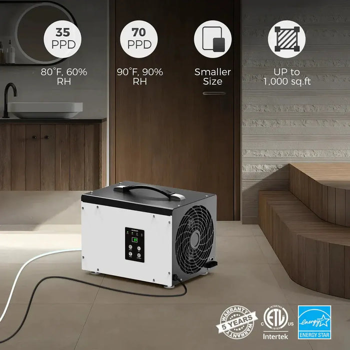 AlorAir Sentinel HD35P Energy Star 70 Pint Dehumidifier with Pump and Hose for Basements or Crawl Spaces - Sentinel-HD35  Mini Split Systems Direct