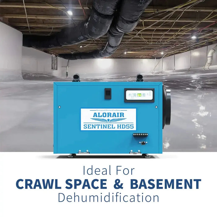 AlorAir Sentinel HD55 Commercial Dehumidifier with Drain Hose for Crawl Spaces - X002PLZ9CR-X002WCF2RB-B01LWA8J37  Mini Split Systems Direct